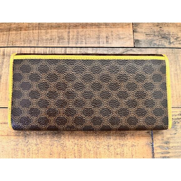 Céline Macadam Long wallet Classic Brown w/Tan leather trim - Picture 4 of 13